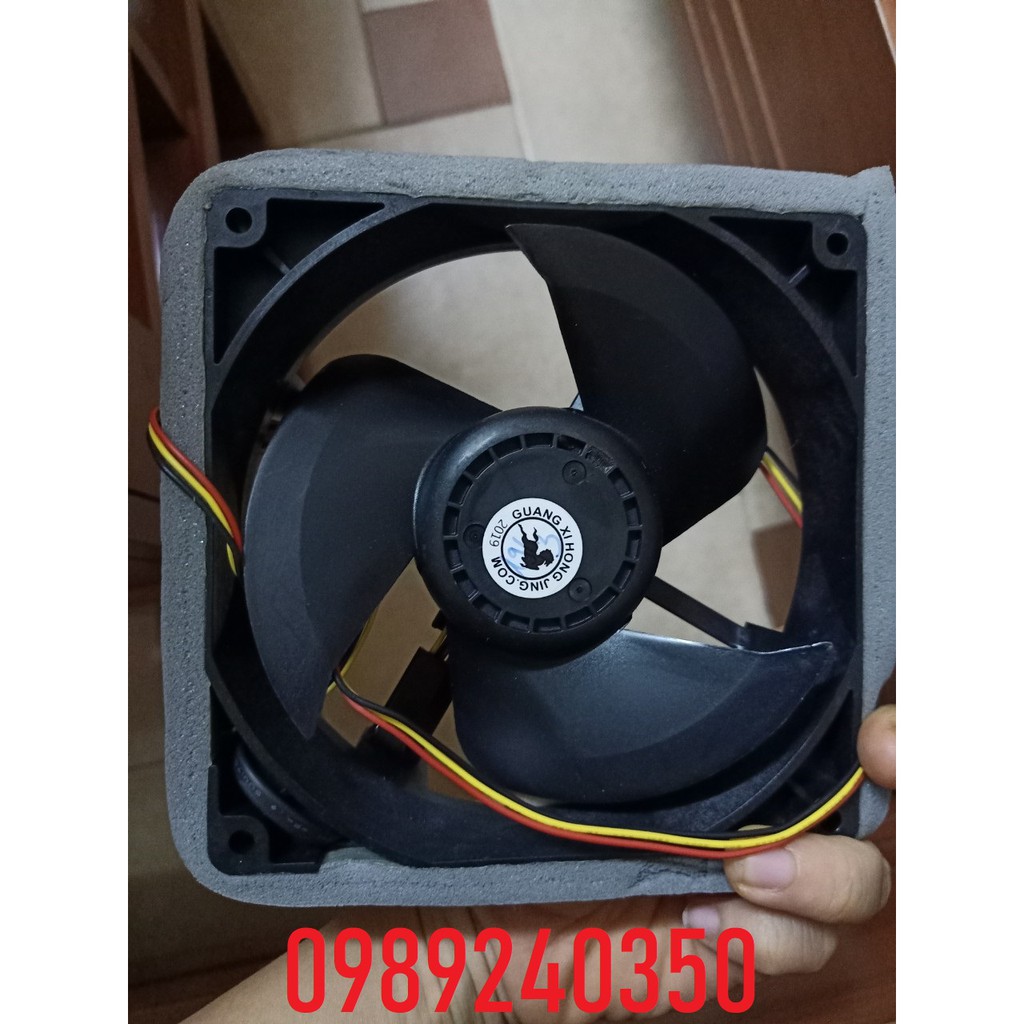 Quạt tủ lạnh DC12V - 3 dây (hình vuông 12,5x12,5cm)