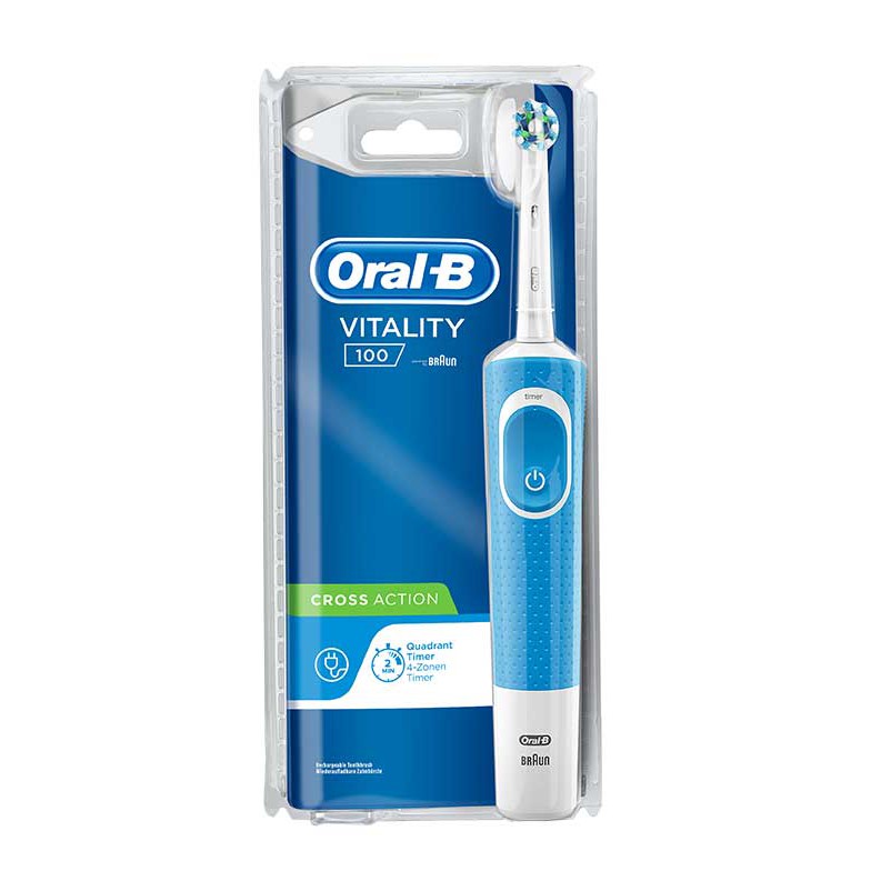 Bàn Chải Đánh Răng Điện Braun Oral-B Vitality 100 Cross Action, Sensi, 3D White - BH 12 tháng - 1 đổi 1 trong 7 ngày