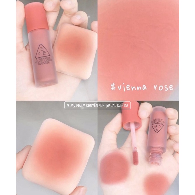 Má hồng 3CE dạng kem VELVET LIQUID BLUSHER