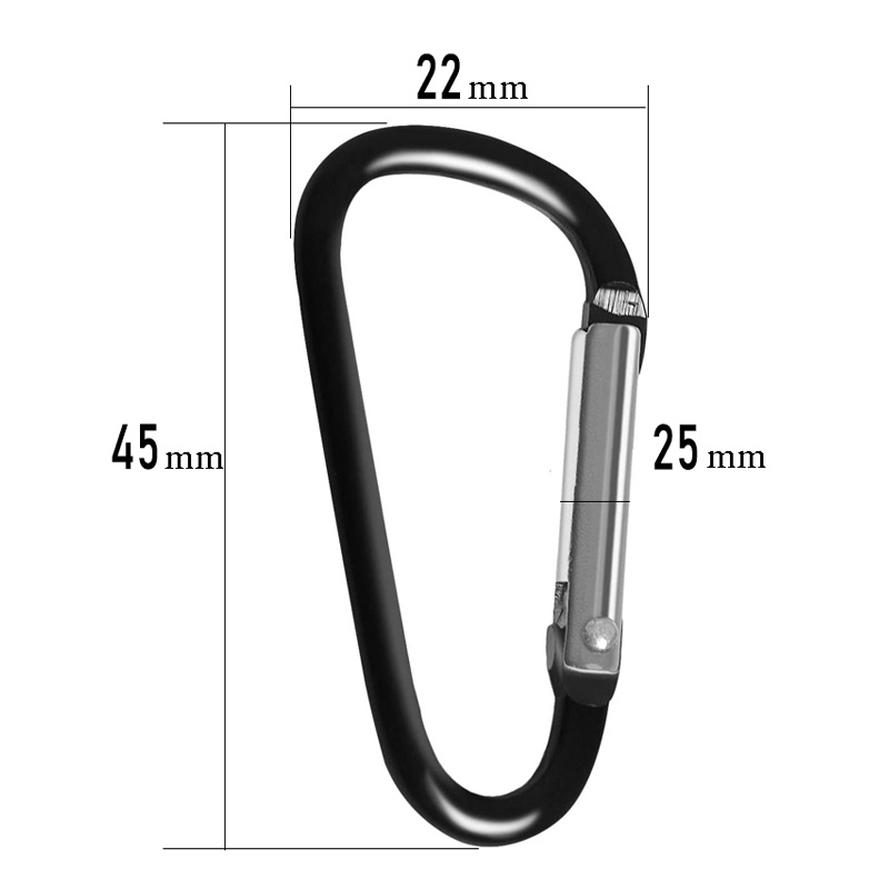Set 10 Móc Khóa Carabiner Bằng Nhôm Đa Năng Tiện Dụng