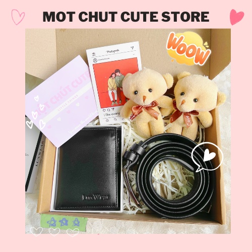 Set quà tặng Ví và Thắt lưng tặng sinh nhật, Valentine, 6/4 dành cho bố, anh trai, người yêu, - Một chút cute Shop