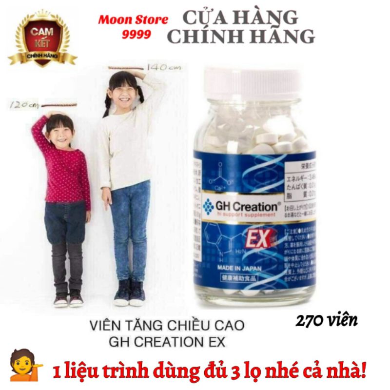Viên uống tăng chiều cao GH Creation EX+ Nhật Bản Hộp 270 viên