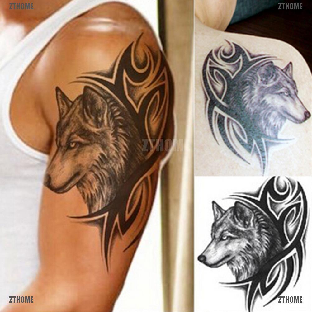 Hình Xăm Dán Cơ Thể Chống Thấm Nước Hình Chú Sói Độc Đáo
