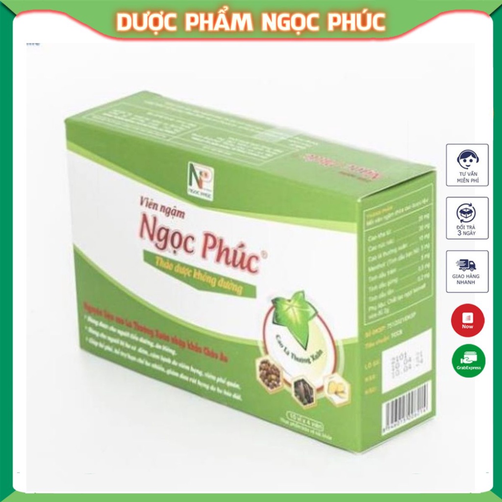 Viên ngậm ho Ngọc Phúc  giúp giảm đau rát họng thảo dược không đường, -𝘿𝙋_𝙉𝙜𝙤̣𝙘 𝙋𝙝𝙪́𝙘