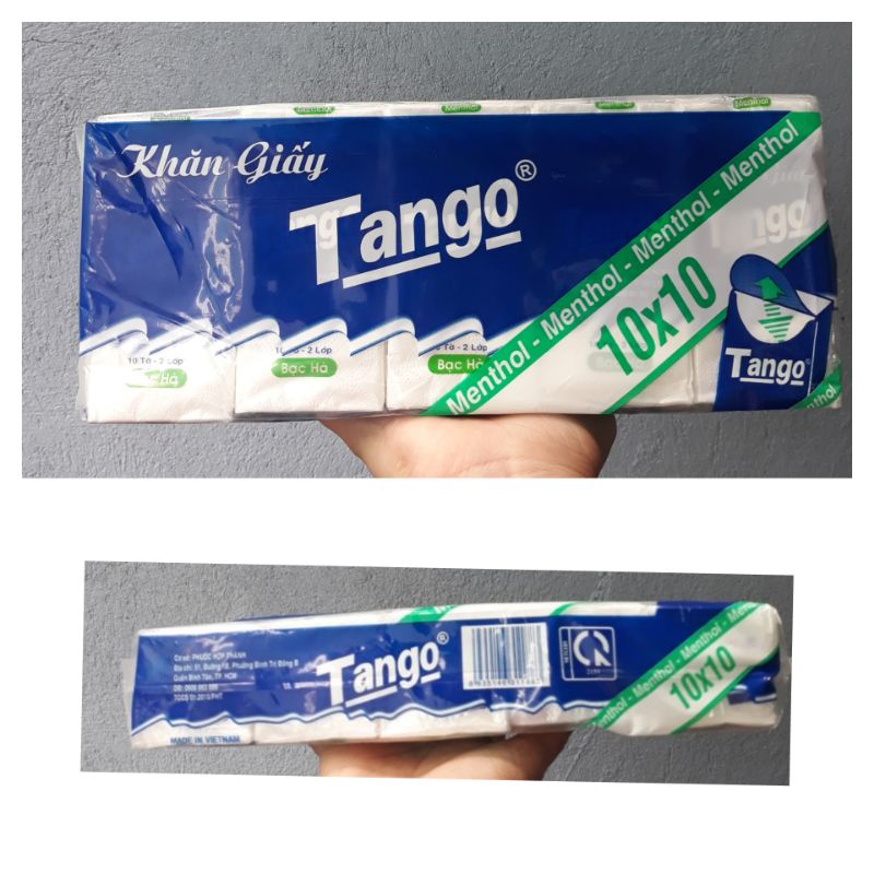 Khăn Giấy Bỏ Túi Tango (10 gói nhỏ) Loại 2 Lớp