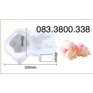 Khuôn silicon Bé heo nằm