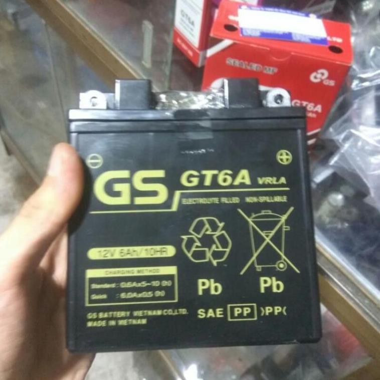 ắc quy xe máy GS 5A, 3.5A bảo hành 1 năm 1 đổi một