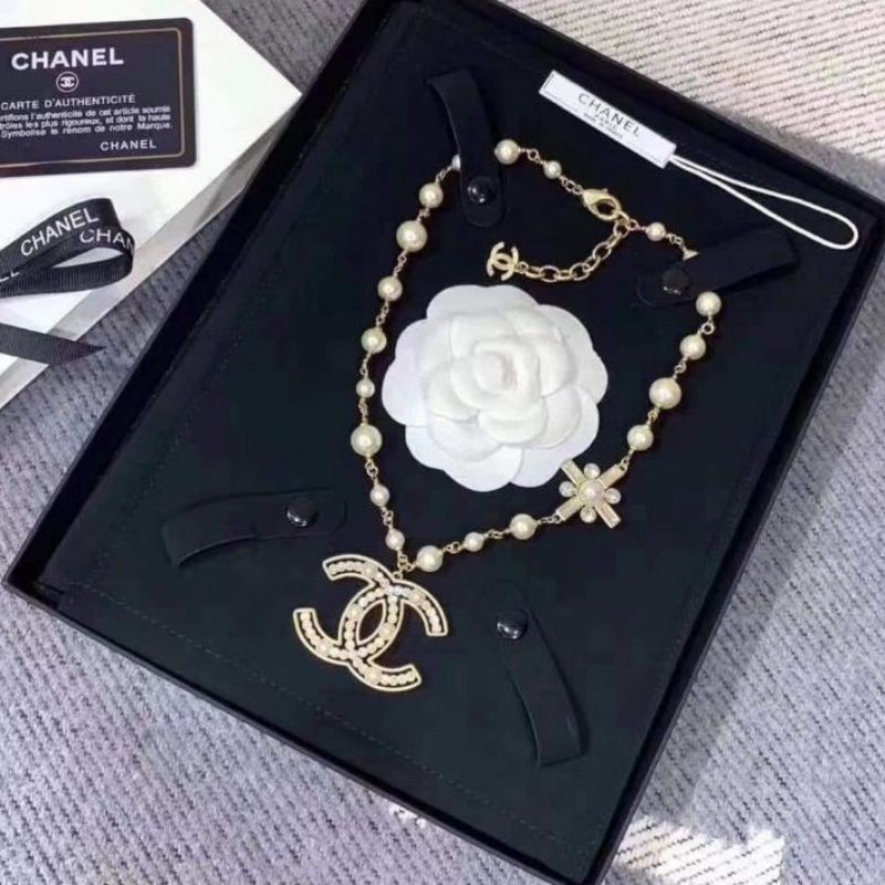 Vòng cổ cha - nel dây ngọc