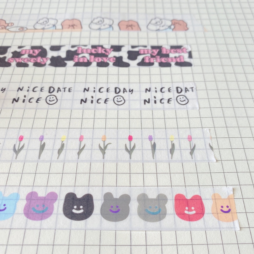 Washi Tape Băng Dính Giấy Style Hàn Quốc Aesthetic Decor Xinh Đẹp