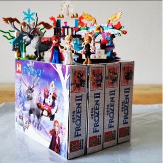 ❄️❄️ MG3019 Set 4in1 Lâu Đài Băng Giá Mini & 4 minifigure nhân vật Elsa Anna Steve Krisoff ❄️❄️