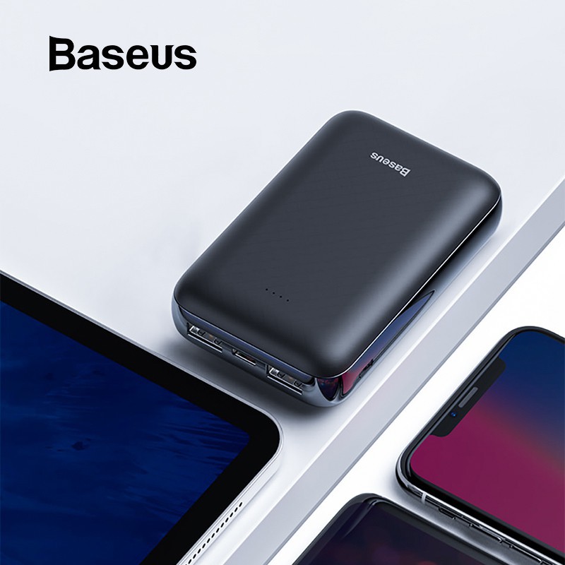 Sạc dự phòng Baseus mini 2.1A cổng USB đôi siêu bền tiện dụng 10000mAh