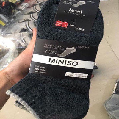 Combo 5 đôi tất nam cổ ngắn cổ cao Miniso Nhật - Chống hôi chân