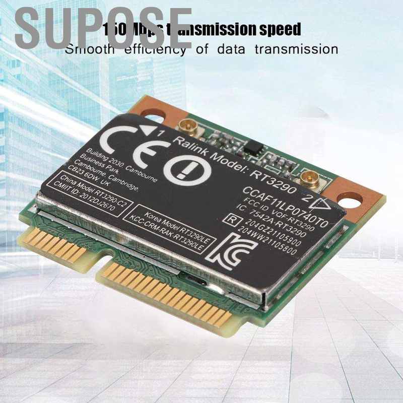 Card Wifi Không Dây Supose Rt3290 150mbps Cho Máy Tính Mini Pci-E | BigBuy360 - bigbuy360.vn