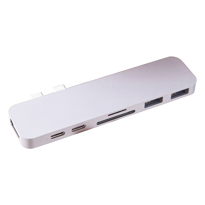 Cổng chuyển HyperDrive USB Type-C Thunderbolt 3 Hub (GN28B-SILVER) - Hỗ trợ 4 cổng kết nối bao gồm 1 cổng HDMI