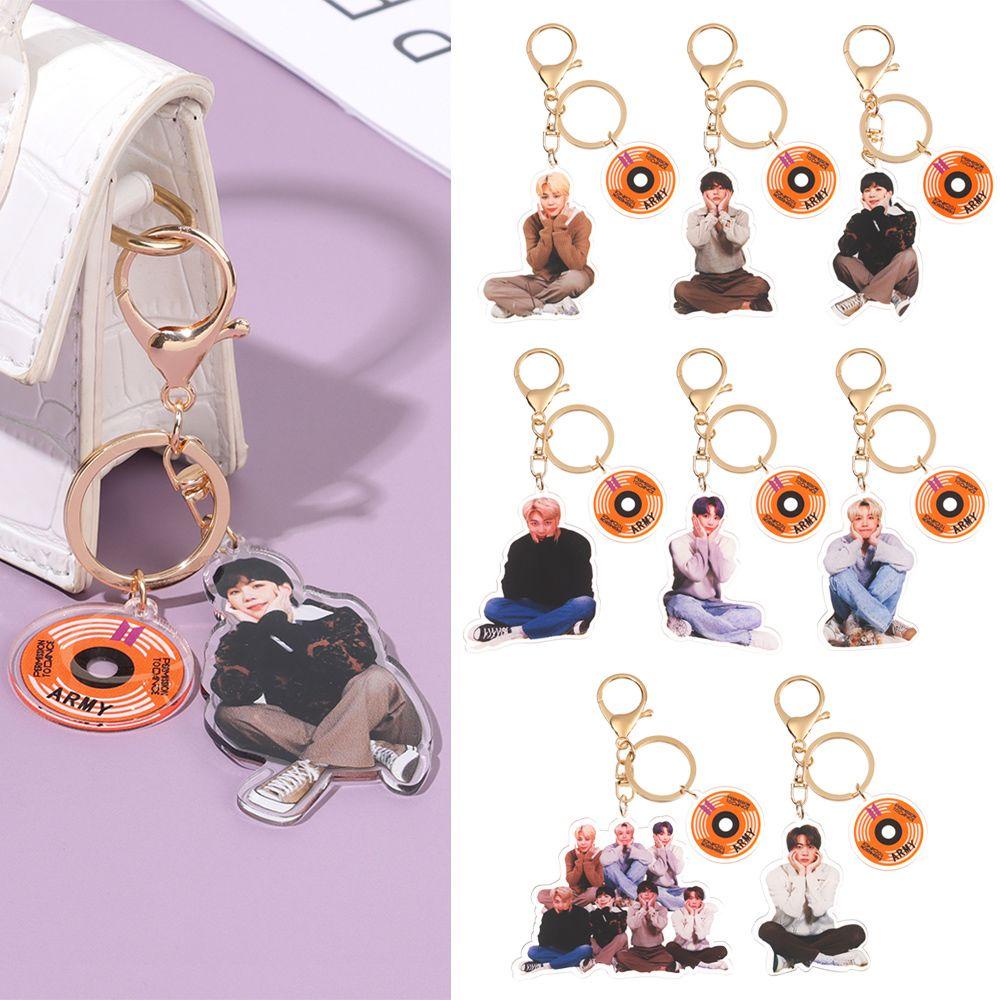 Móc Khóa Acrylic Trong Suốt In Hình Các Nhân Vật Nhóm Nhạc Bangtan Boys Đa Năng