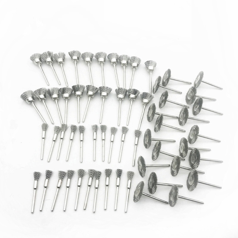Set 15 / 45 Bánh Xe Bằng Sợi Thép Không Gỉ Dùng Để Đánh Bóng Kim Loại 3mm
