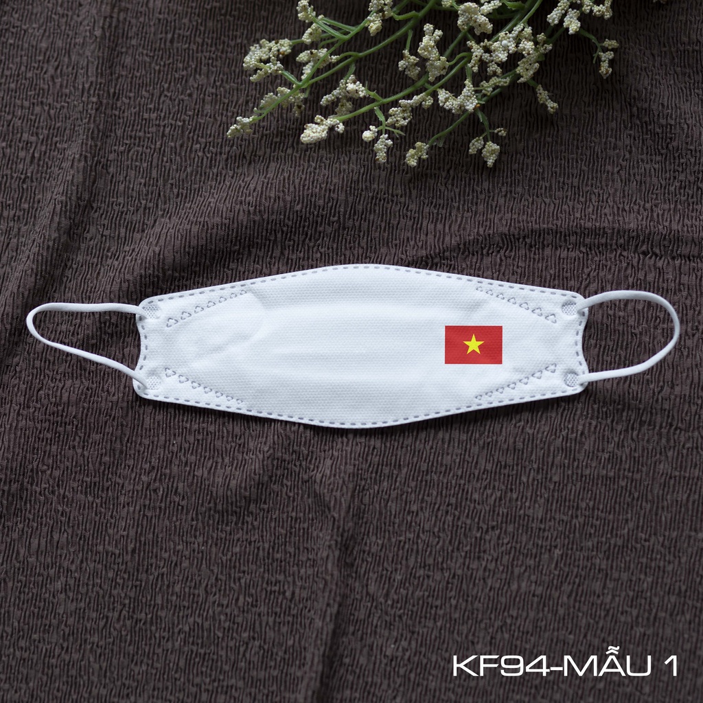 Khẩu trang KF94, N95, N99 in hình cờ đỏ sao vàng Việt Nam