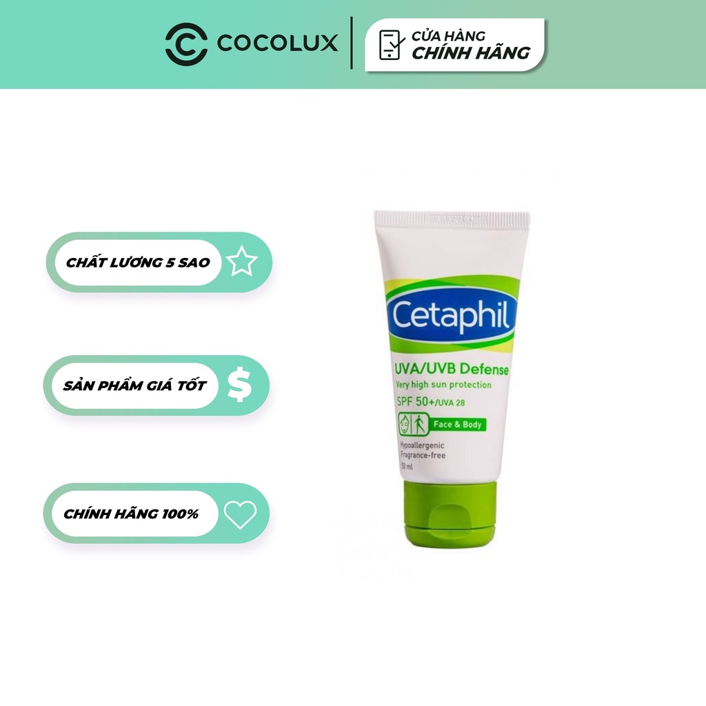 Kem Chống Nắng Cetaphil Face &amp; Body 50ml COCOLUX