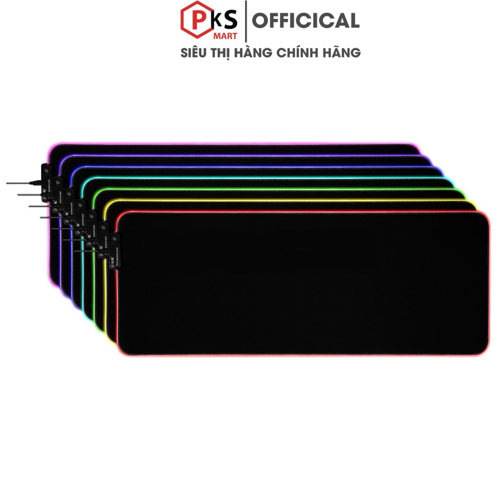 Miếng Lót Chuột LED RGB Và Không LED - Mousepad full Đen size 80x30x0,4cm - 80x30x0,2cm PKSMART