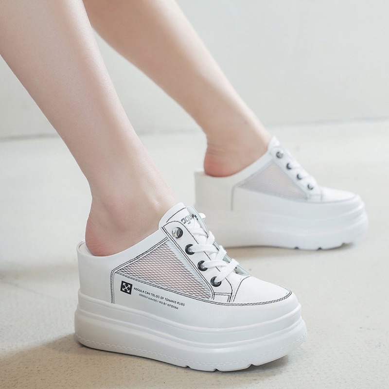 Giày sục thể thao độn đế 9cm cao cấp⚡️ANDU STORE⚡️[Video,Ảnh thật)