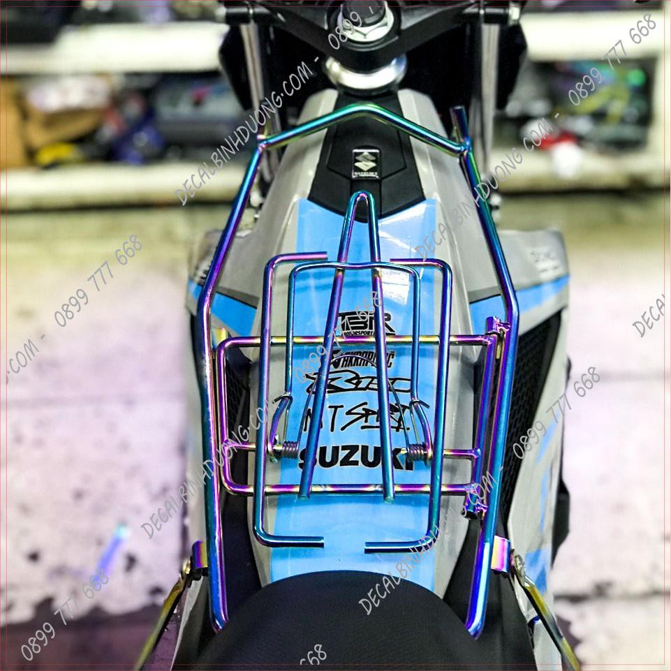 Decal Xe Máy - Tem Trùm Satria, Raider Xám Xanh Đẹp Nhất Soeei Đẹp