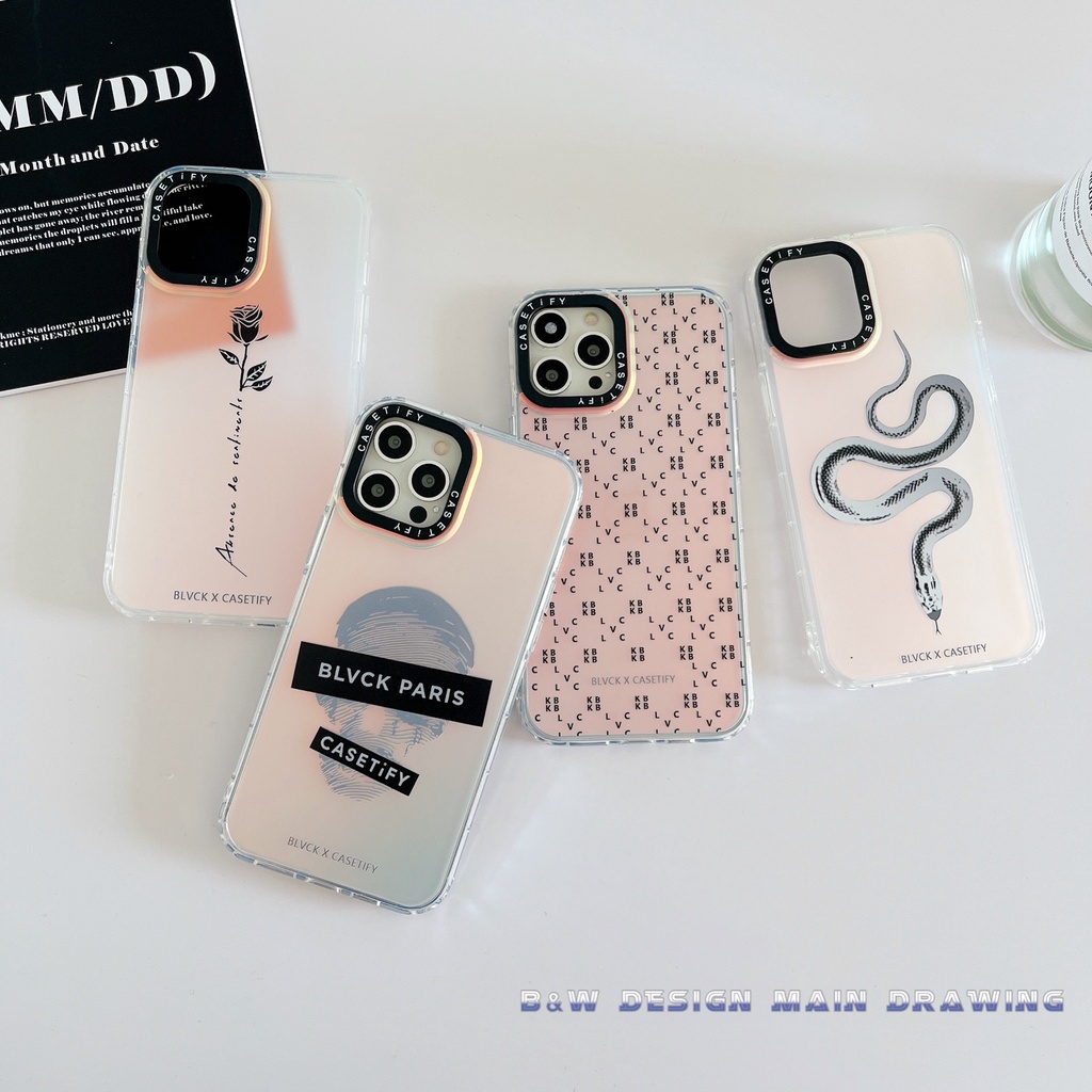 Ốp Điện Thoại Acrylic Trong Suốt Hình Đầu Lâu / Hoa Hồng / Da Rắn Thời Trang Cho iPhone 14 13 12 11 Pro MAX 14Plus IX XS MAX XR 7Plus 8Plus