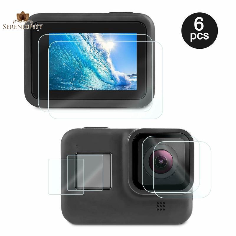 Set 3/6 Kính Cường Lực 9h Bảo Vệ Camera Hành Trình Gopro Hero 8