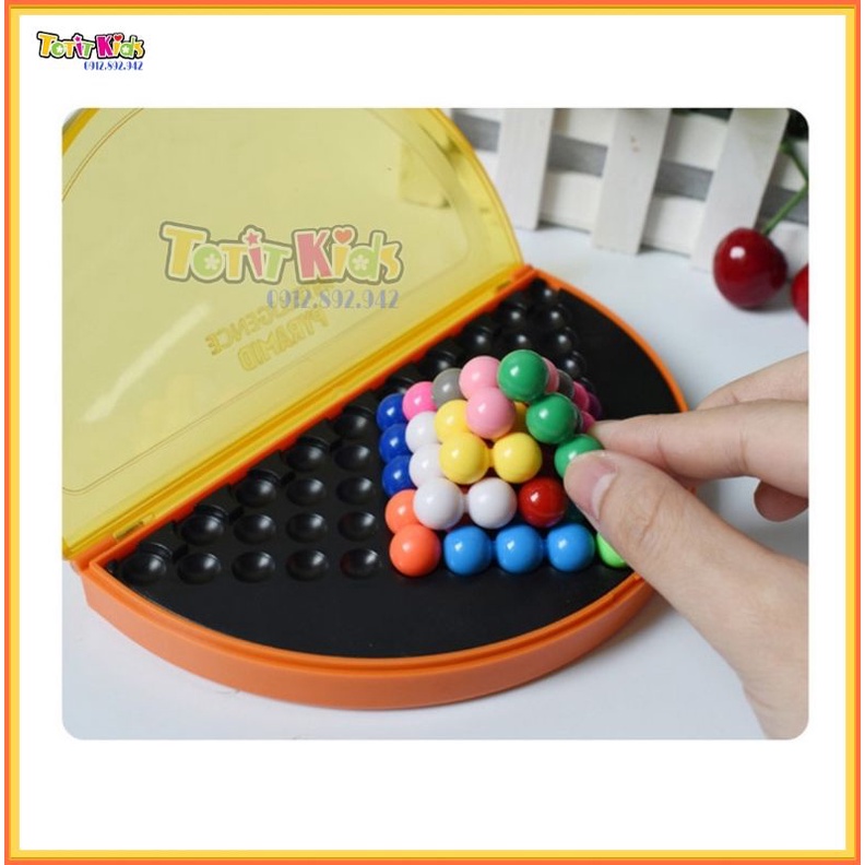 ( Đồ chơi IQ ) Puzzle Block, Đồ chơi giải hình phẳng, hình kim tự tháp, phát triển IQ,