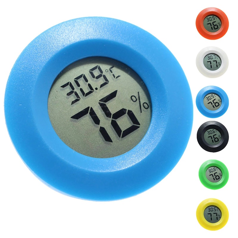 Xingherfine LCD Display Thermometer Hygrometer Practical Digital Indoor Round Thermometer XGF