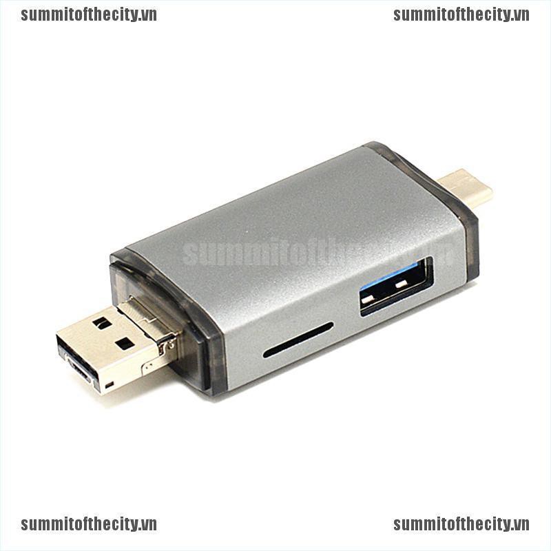 SUN 6 In 1OTG Multi-Function Card Reader USB 3.1 Type-C TF Adapter For Android PC VN