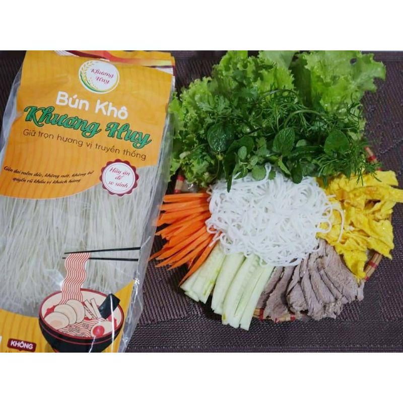 Bún khô sạch Khương Huy giòn, dai, mềm, dẻo, không nát, không bở - Gói 300gr - Bún sạch