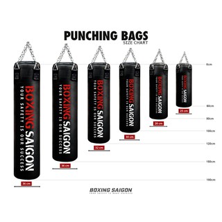 Bao cát đấm bốc Boxing Saigon 0.8m - Đen