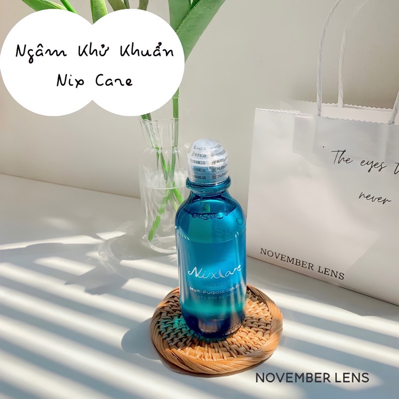 Nước Ngâm NIX CARE hãng OLENS Cấp Ẩm Và Cân Bằng pH Cho Kính Áp Tròng