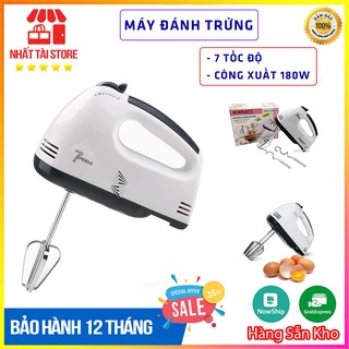 Máy Đánh Trứng Cầm Tay 7 Tốc Độ Công Suất 180W - Lỗi 1 Đổi 1 Trong 7 Ngày