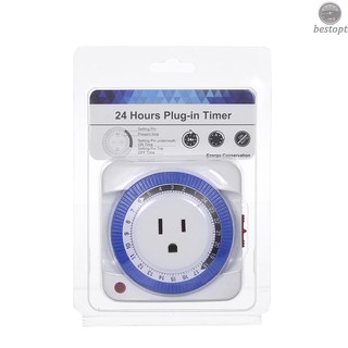 B&O 24 Hours Plug-in Timer Switch Mechanical Timing Socket Time Controller