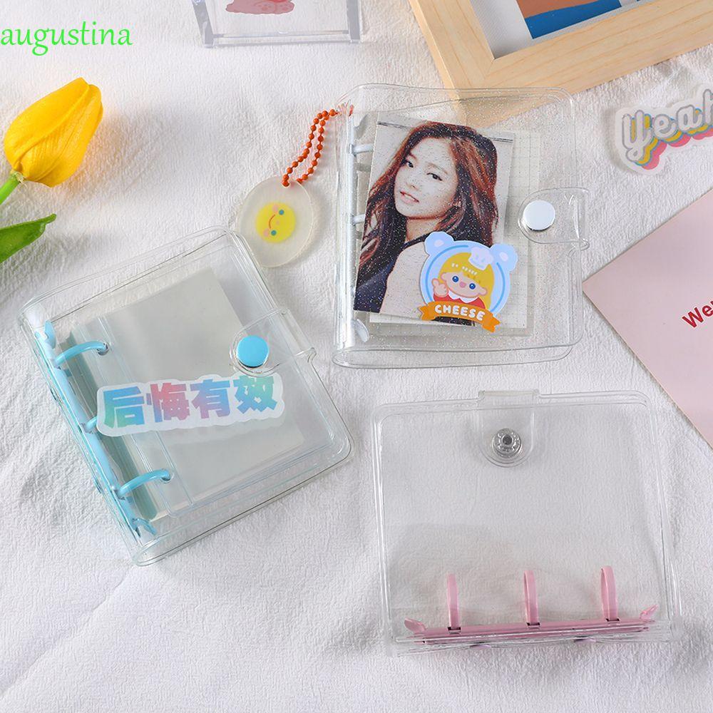 Bìa rời đựng ảnh album 3 lỗ làm từ PVC trong suốt nhỏ gọn sắp xếp gọn gàng cho trường học văn phòng phẩm