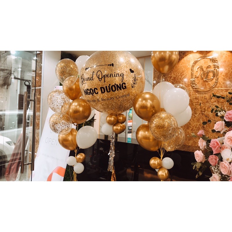 Bóng tròn nhồi kim tuyến các màu size 12&quot;