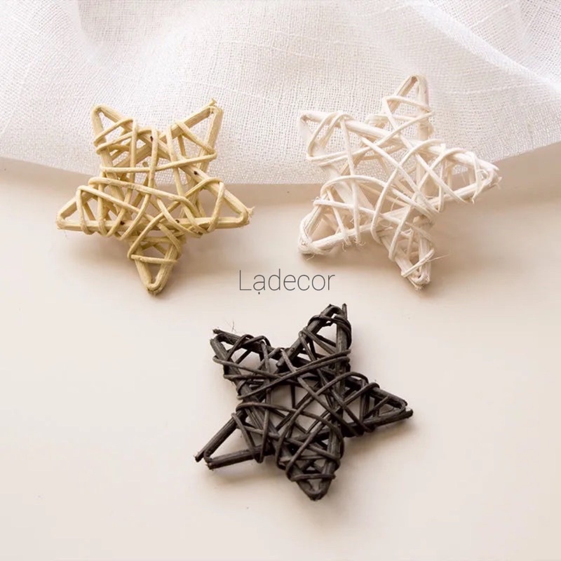 Cầu mây handmade hình sao,hình trái tim làm đạo cụ chụp ảnh,trang trí