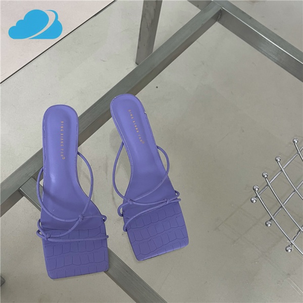 Dép Mũi Vuông Họa Tiết Da Cá Sấu Thời Trang Mùa Hè Mẫu Mới 2021