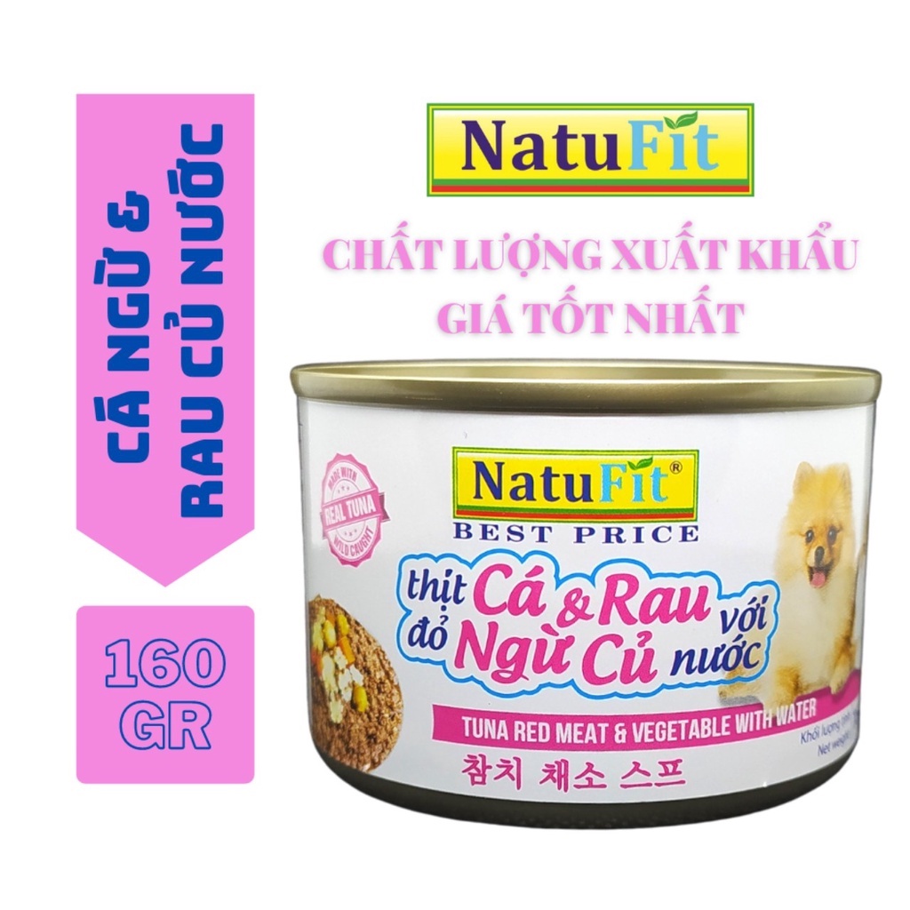 Pate chó mèo Natufit 160g