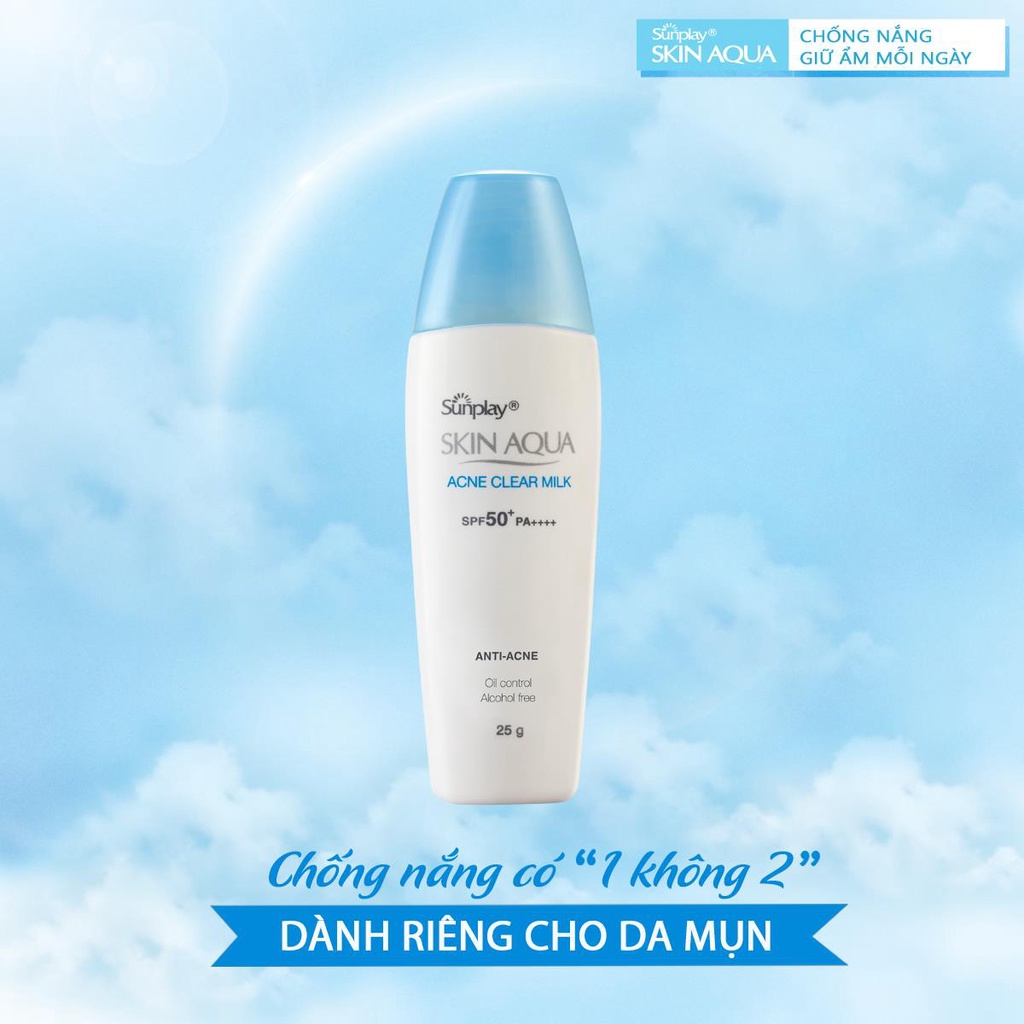 Sữa chống nắng Sunplay Skin Aqua Acne Clear Milk 25g Cocolux