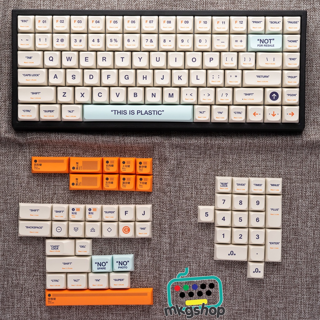 Keycap XDA Plastic giá rẻ, nhựa PBT in dyesub, 134 nút bàn phím cơ