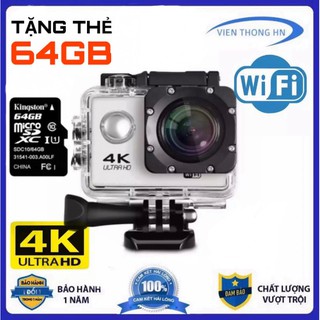 [TẶNG THẺ 64GB ] 4K Camera hành trình chống nước chống rung 16M Ultra HD, kết nối WiFi ( Goplus Cam) - camera xe máy