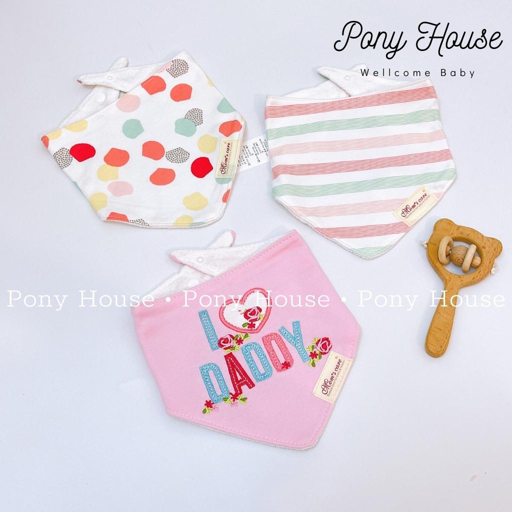 Set 3 Yếm Momcare - Yếm Tam Giác Quàng Cổ Cotton Nỉ Dày Dặn Cho Bé Từ Sơ Sinh đến 4 tuổi