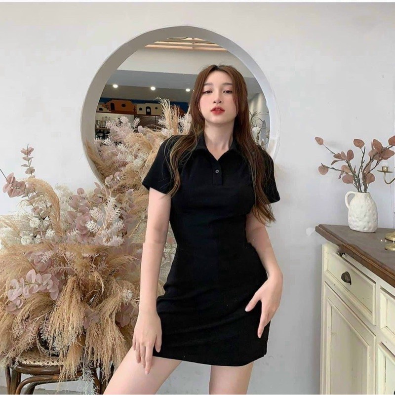 [Mã SR14MAY5 giảm 20K đơn 50K] Đầm Thun Trơn Polo Đơn Giản | BigBuy360 - bigbuy360.vn