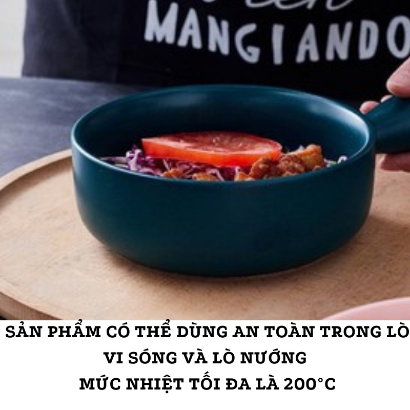 Khay nướng, khay nướng có tay cầm bằng sứ dùng được lò vi sóng và lò nướng nhiều màu