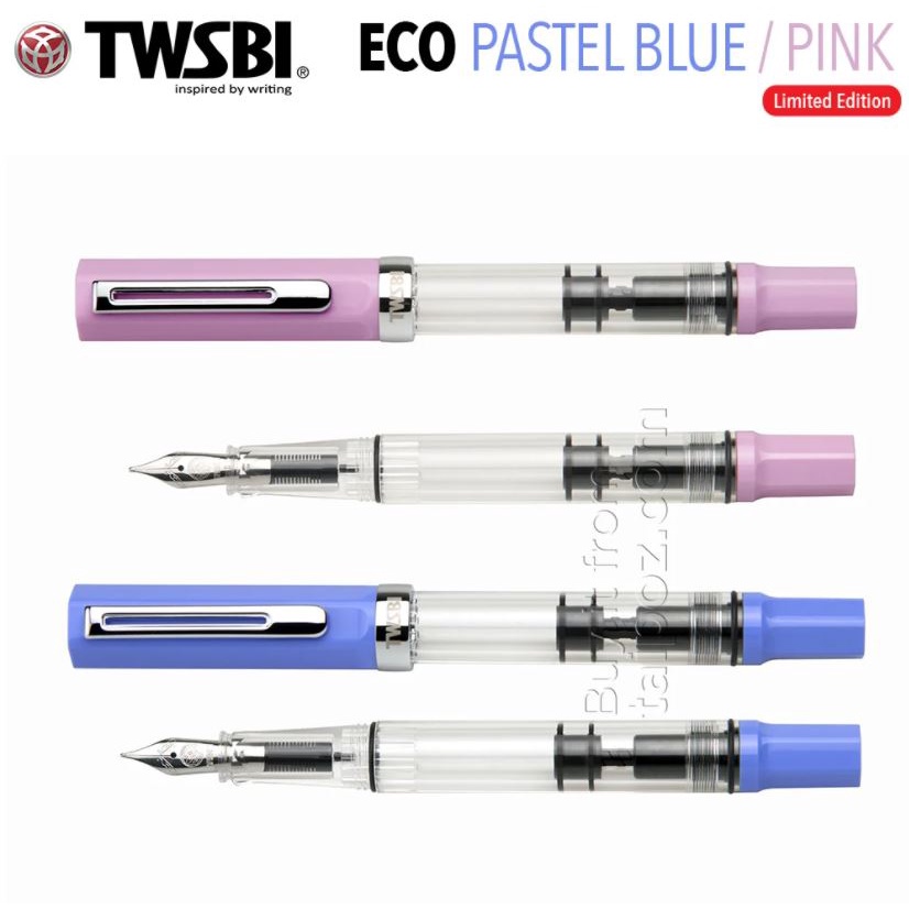 - BÚT MÁY TWSBI ECO, PASTEL BLUE/ PASTEL PINK