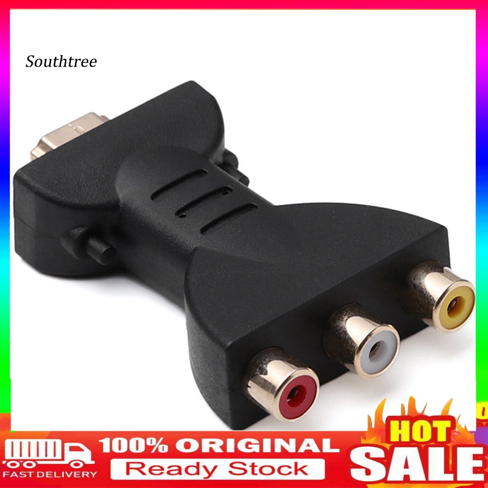 Bộ Chuyển Đổi Hdmi Đực Sang 3 Đầu Rca Cái Cho Tv