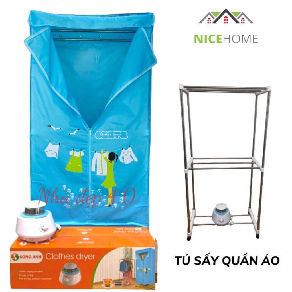 Tủ Sấy Quần Áo 2 Tầng Song Anh, Máy Sấy Quần Áo Nhanh Khô - Bảo Hành 12 tháng