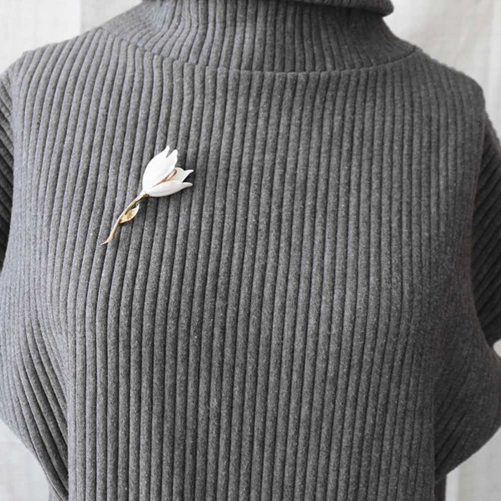 Trâm cài áo bằng nhựa hình bông hoa thời trang dự tiệc